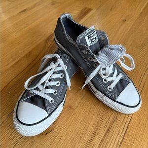 Converse Gray and White Sneakers Classic Design Size 8